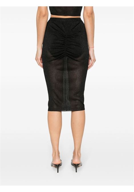 Gonna midi semi-trasparente in nero - donna ALESSANDRA RICH | FABX3672K42602500